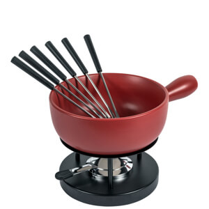 Kuhn Rikon Cheese Fondue Classic Red Set